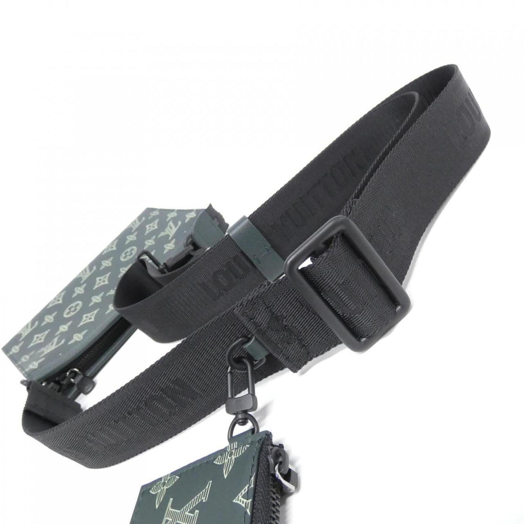 Louis Vuitton Green Leather Pouch Shoulder Bag