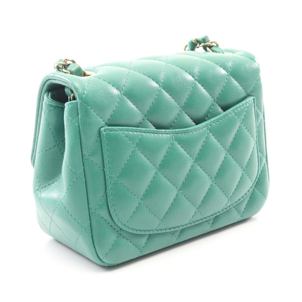 Chanel Green Leather Handbag Shoulder Bag