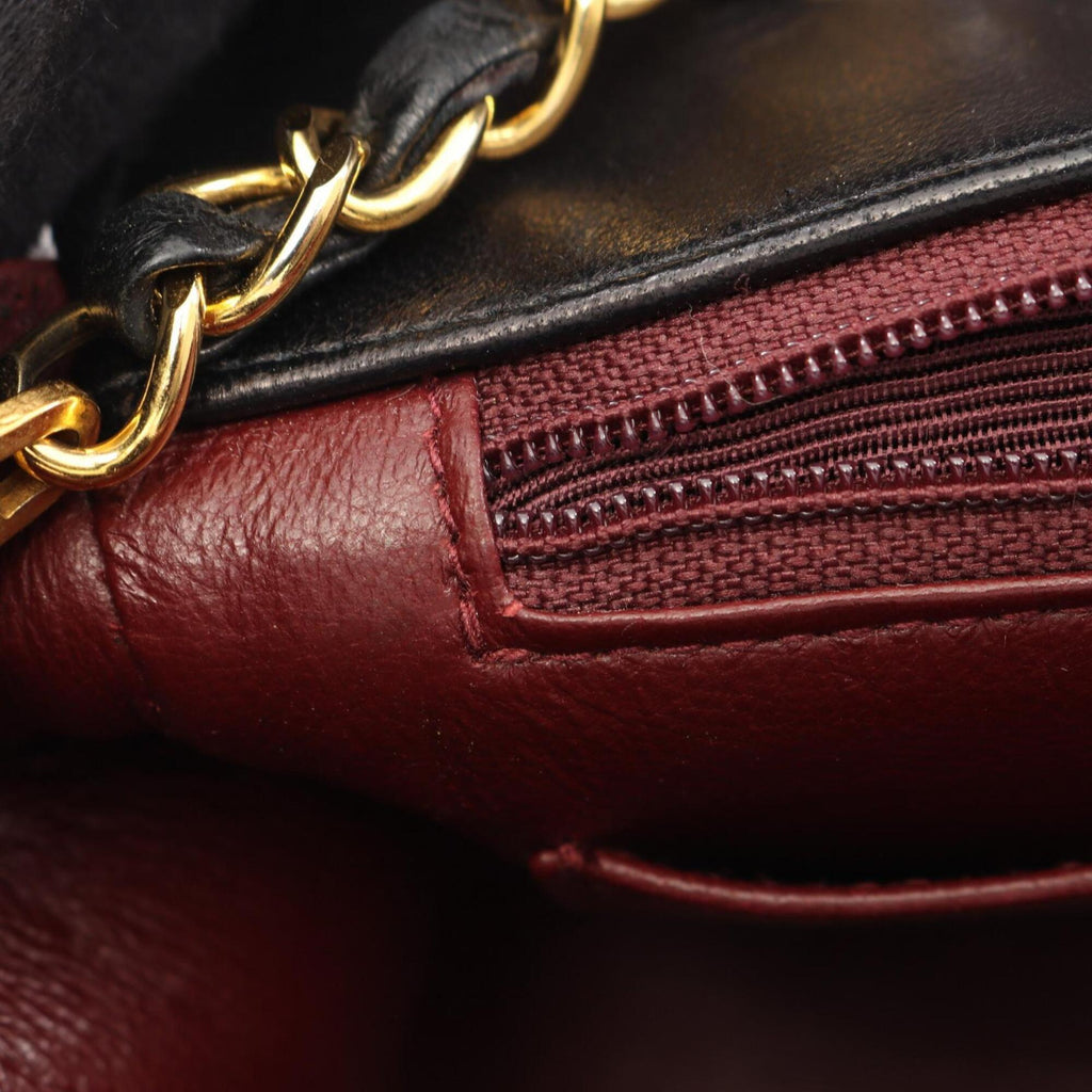 Chanel Black Leather Handbag Shoulder Bag