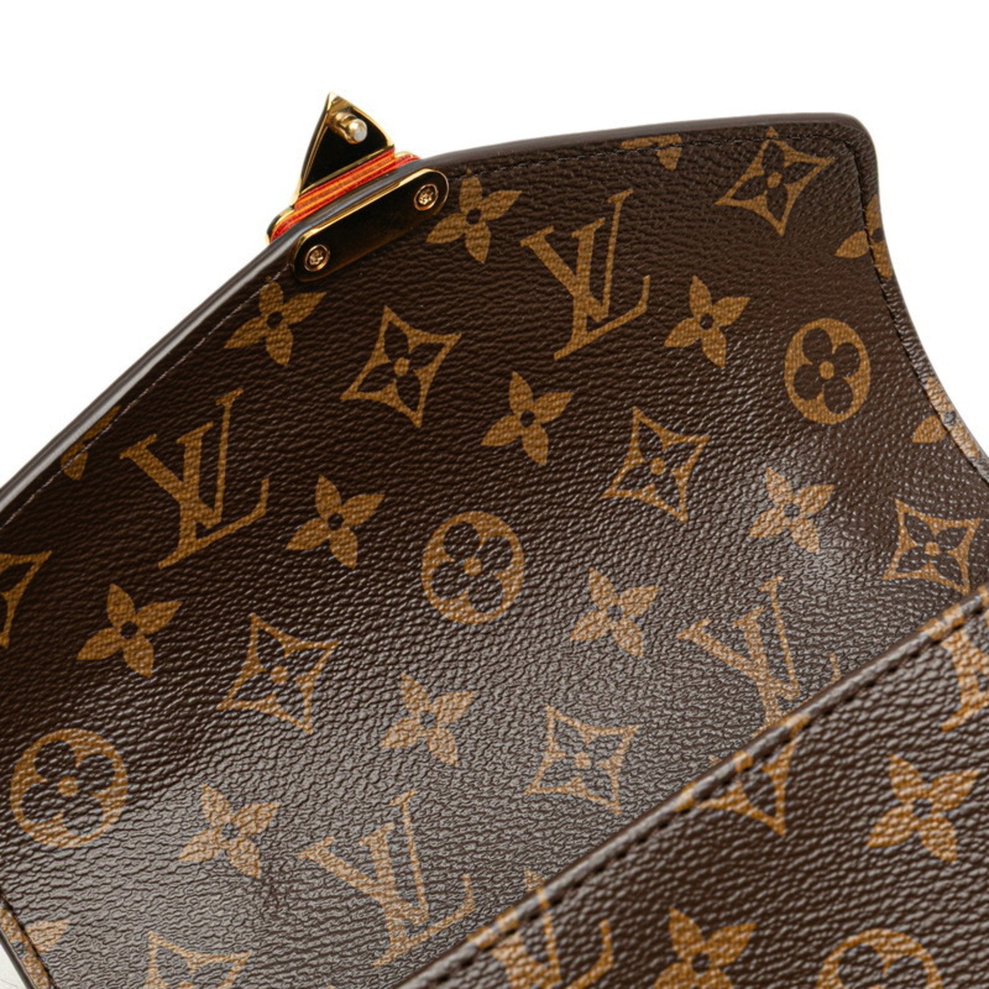 Louis Vuitton Monogram Brown Pvc Leather Handbag Shoulder Bag
