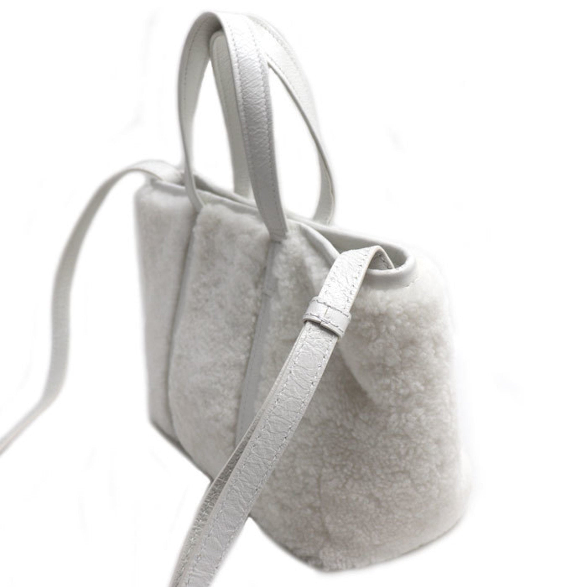 Balenciaga White Leather Shoulder