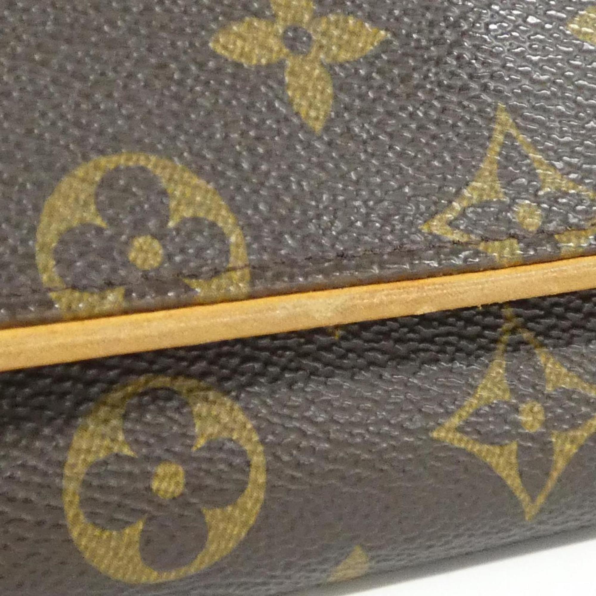 Louis Vuitton Marron Coated Canvas Pochette Shoulder Bag