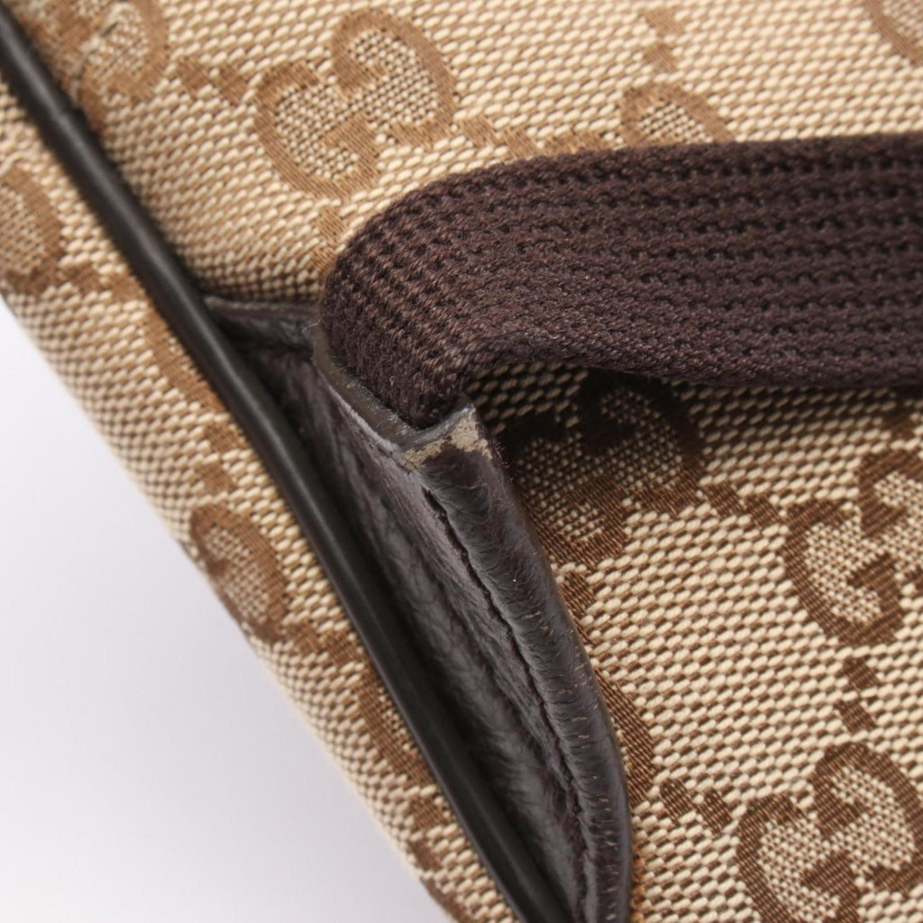 Gucci Gg Canvas Beige Brown Gg Canvas Backpack (Pre-Owned)