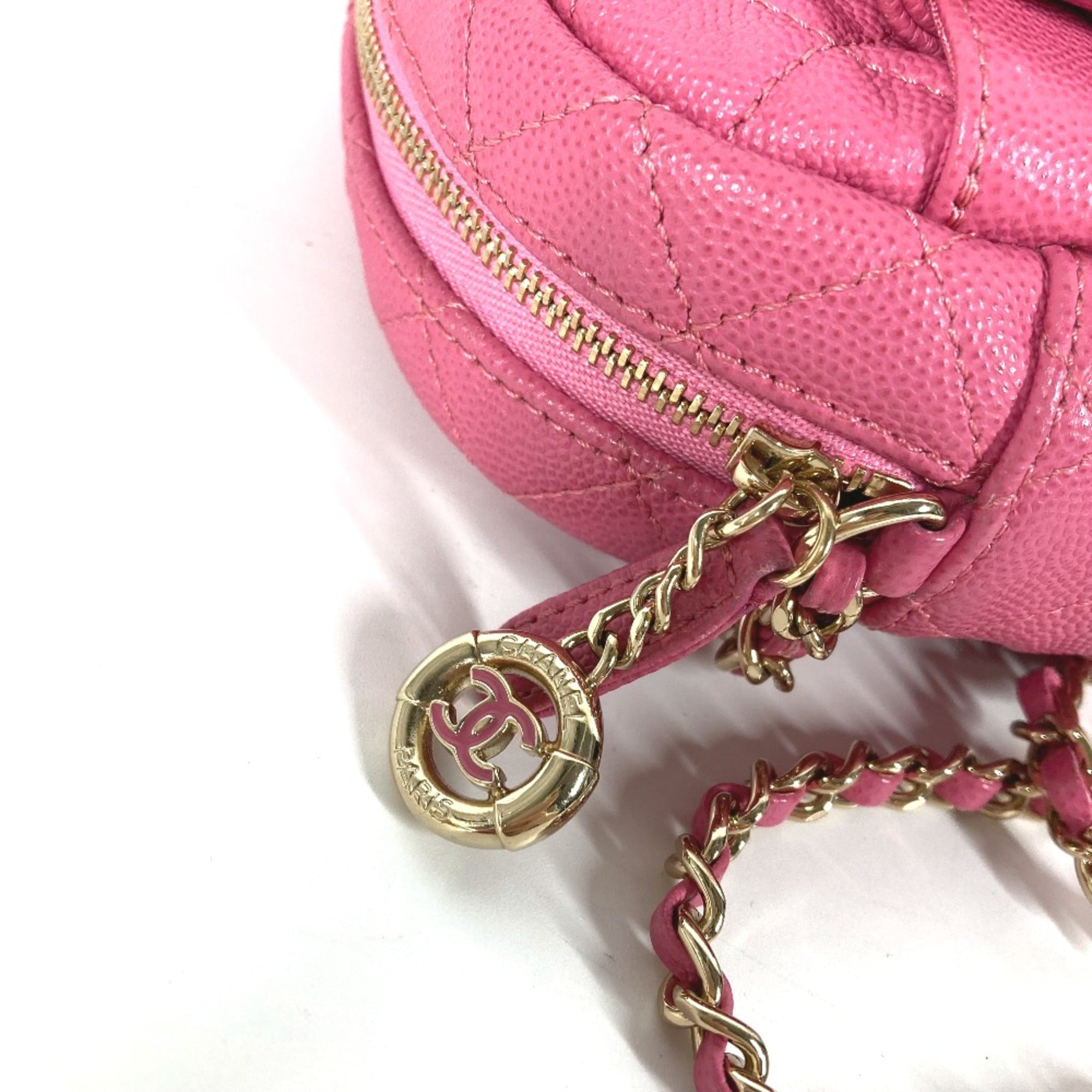 Chanel Pink Leather Shoulder Bag