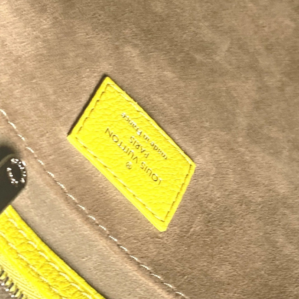 Louis Vuitton Pistache Yellow Leather Boston Bag Handbag Shoulder Bag