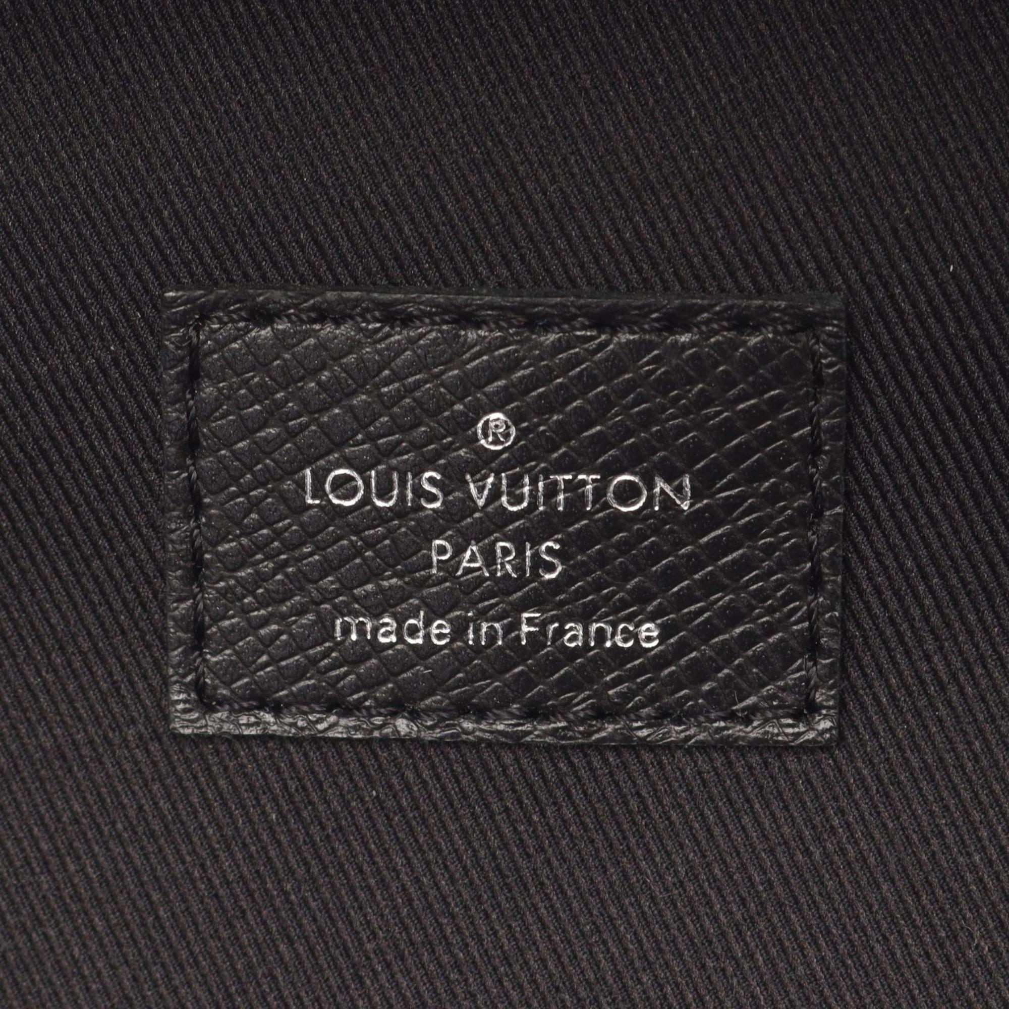 Louis Vuitton Black Noir Taiga Leather Backpack