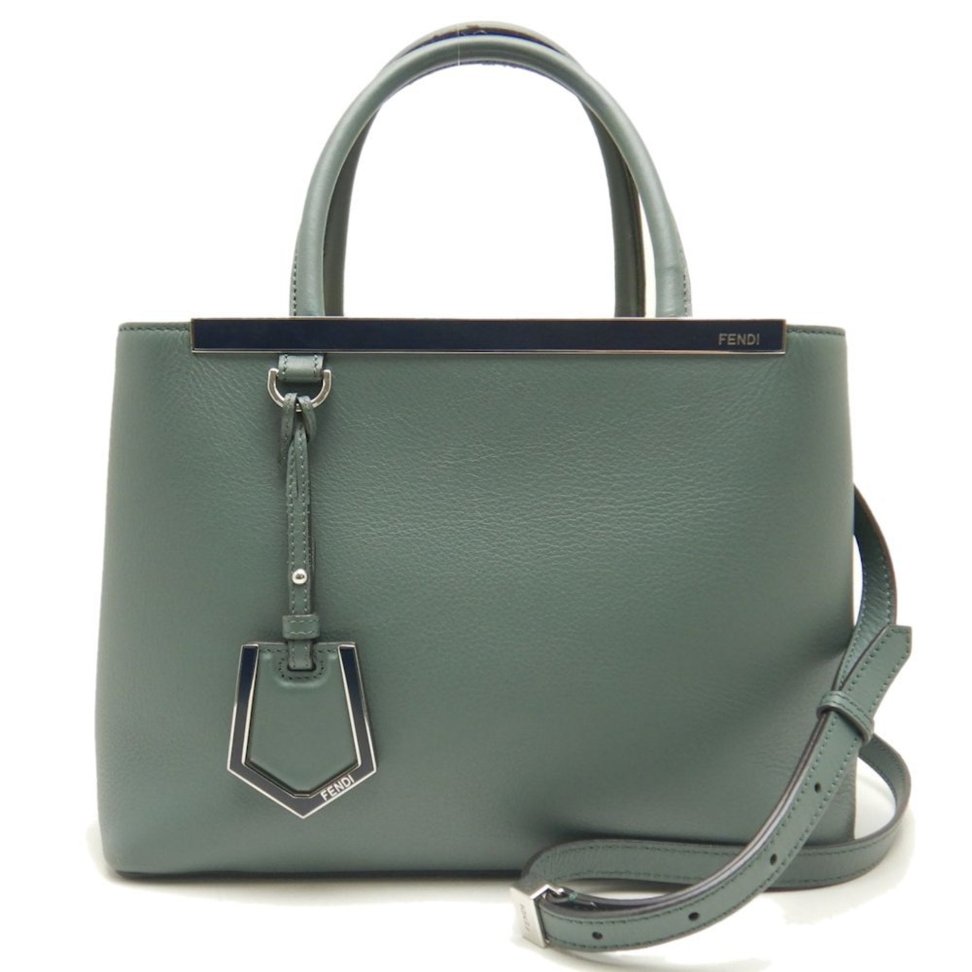 Fendi Khaki Yellow Leather Handbag