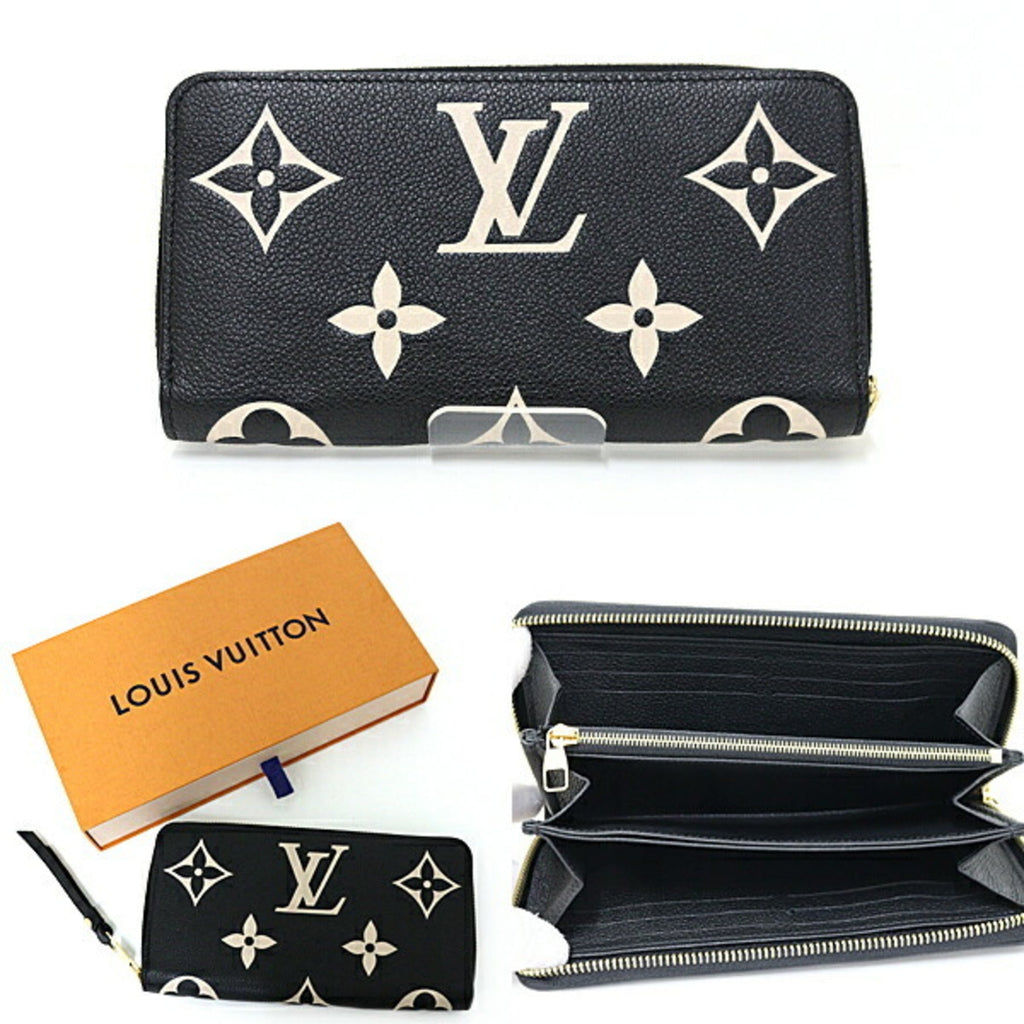 Louis Vuitton Beige Black Monogram Empreinte Leather Wallet