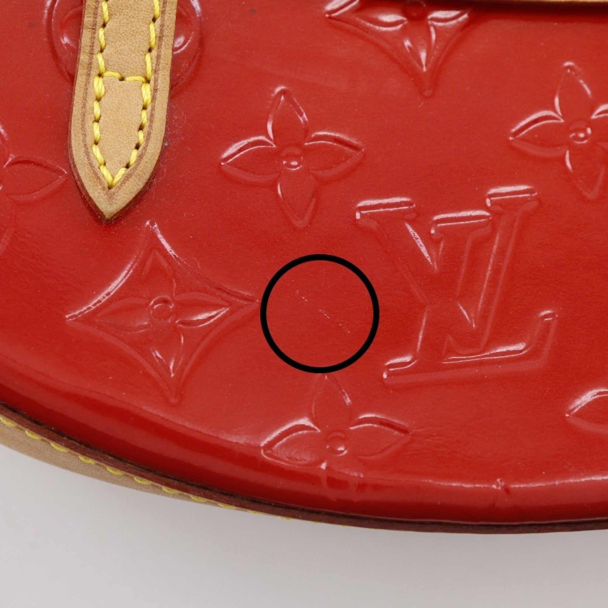 Louis Vuitton Red Color Monogram Vernis Tote Bag