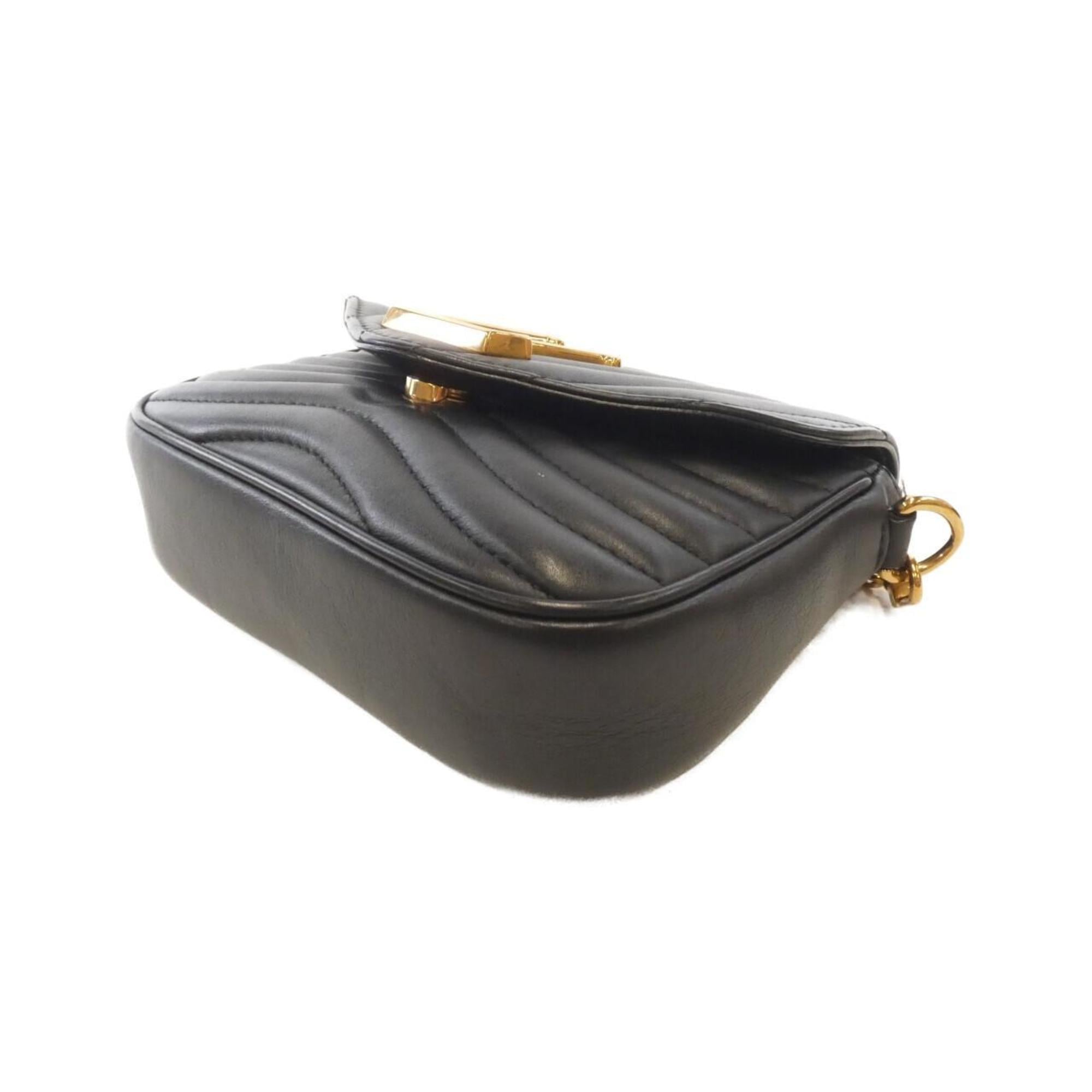 Louis Vuitton Black Leather Pochette Shoulder Bag