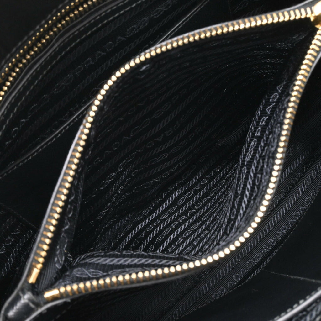 Prada Black Saffiano Triangle Handbag