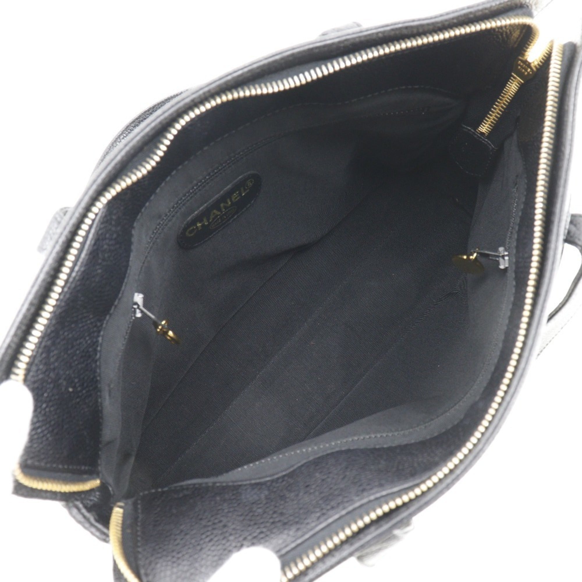 Chanel Black Caviar Leather Handbag
