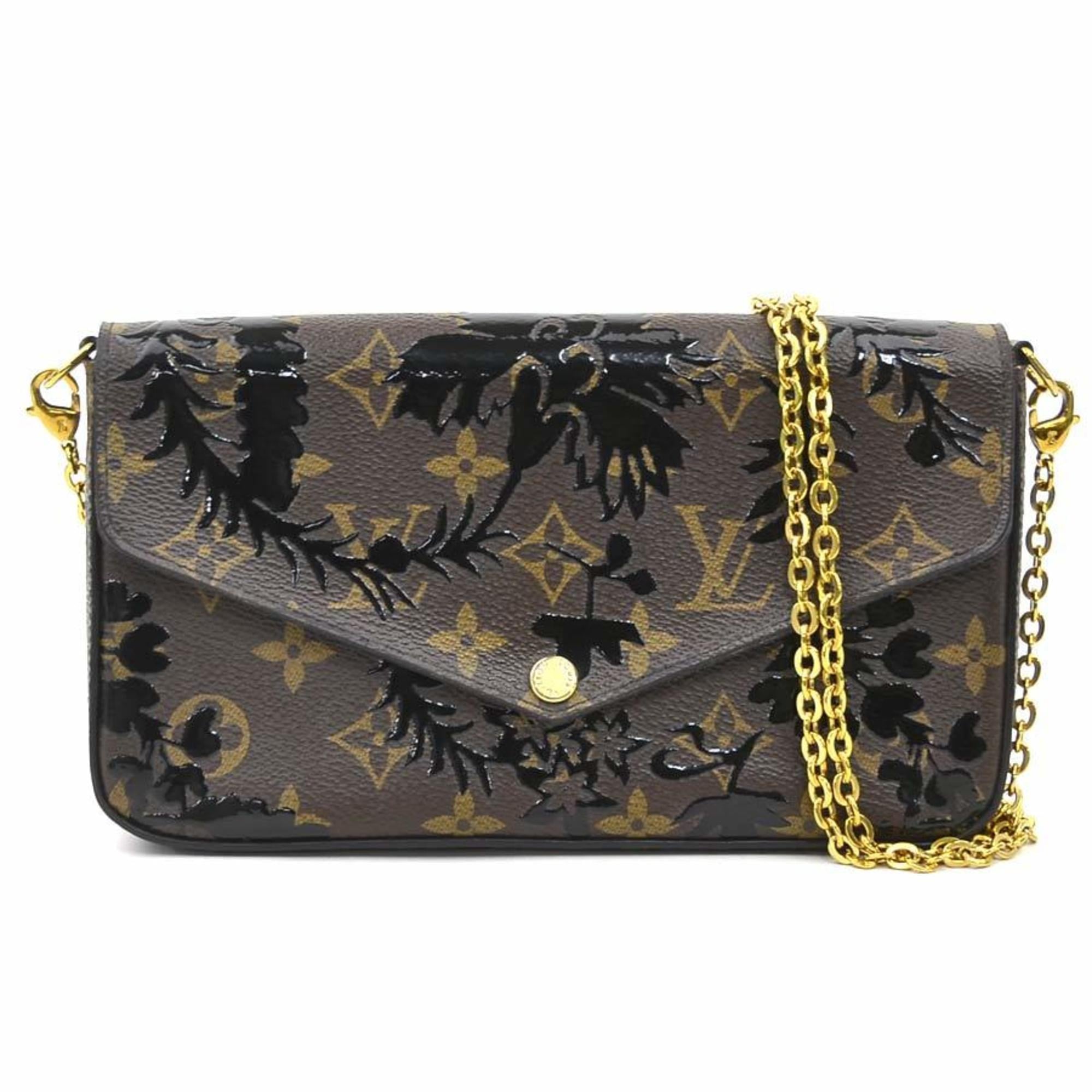 Louis Vuitton Black Brown Monogram Monogram Pochette Shoulder Bag