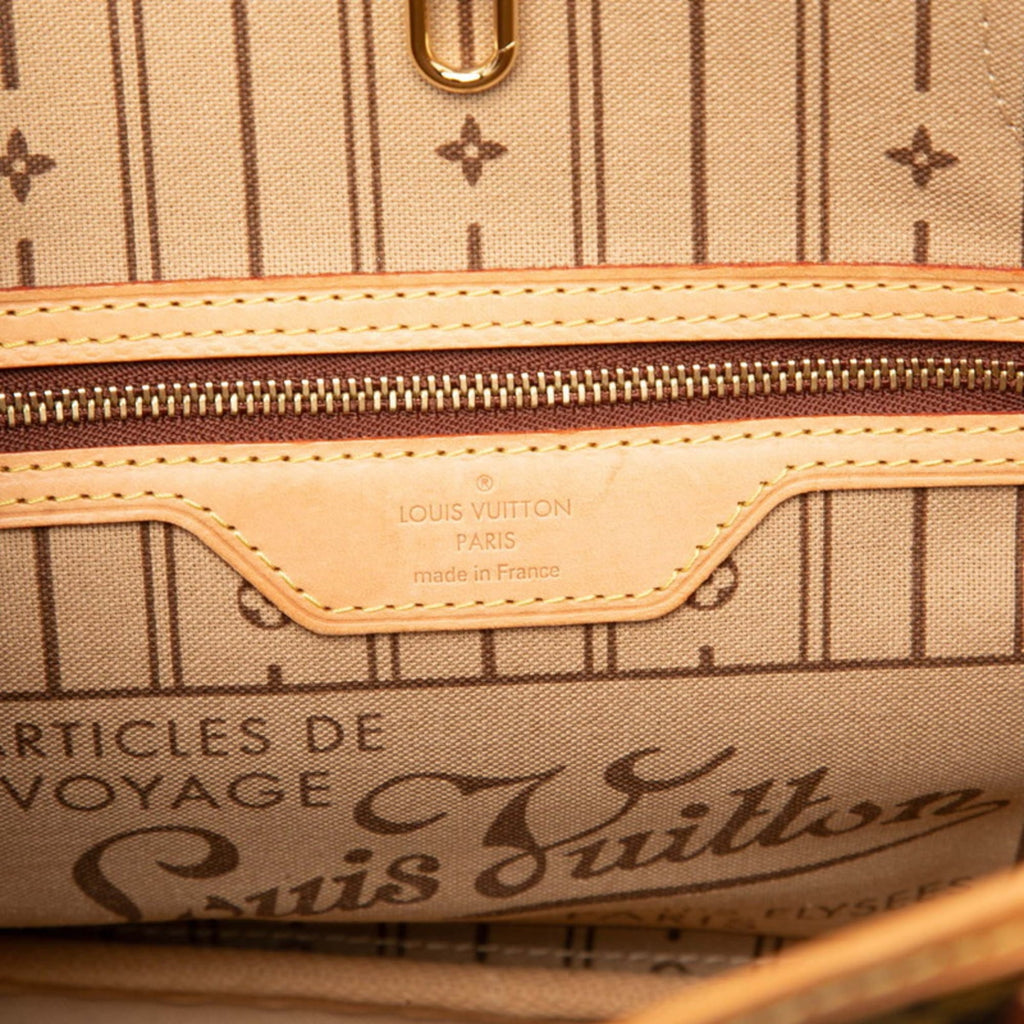 Louis Vuitton Brown Pvc Leather Handbag Tote Bag