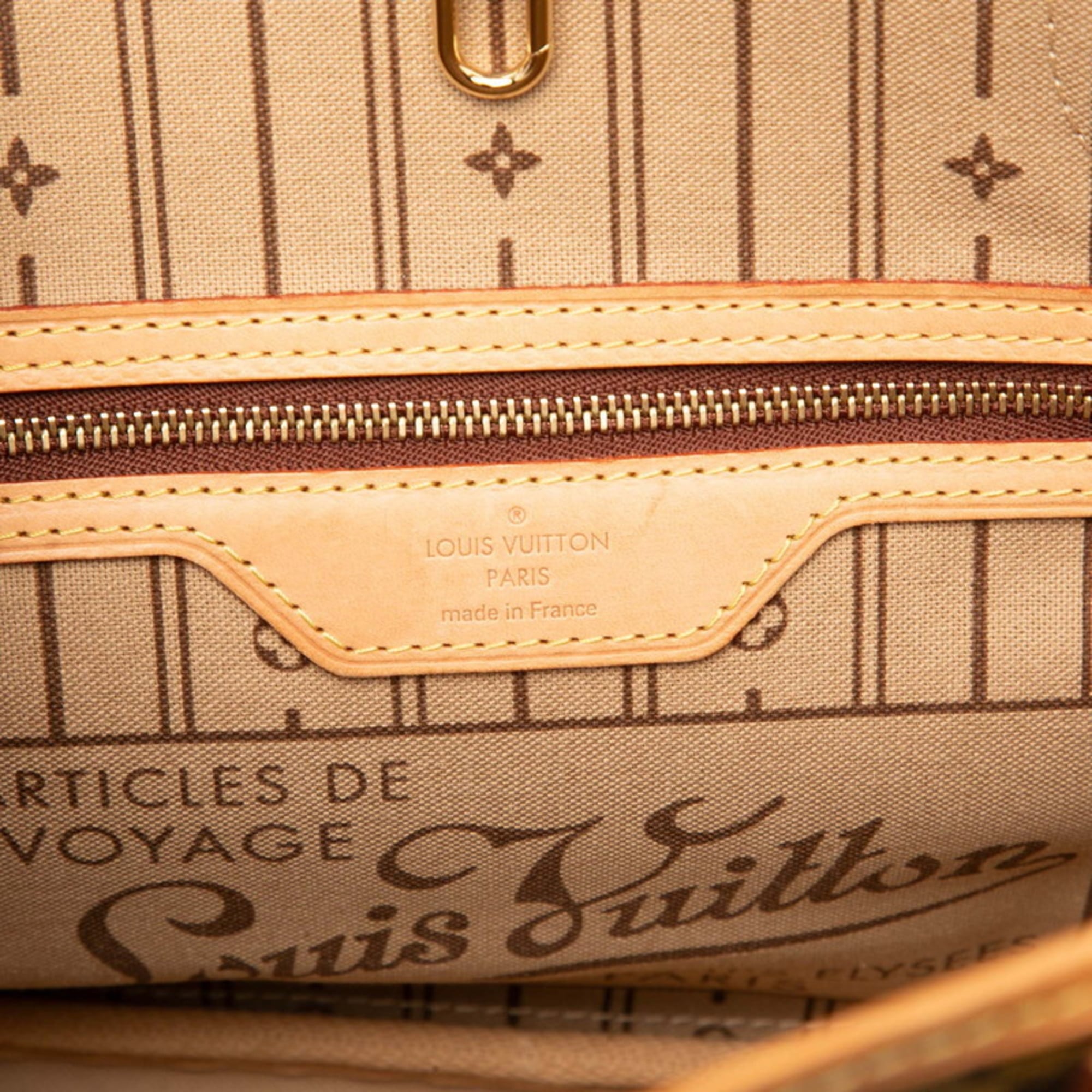 Louis Vuitton Brown Pvc Leather Handbag Tote Bag