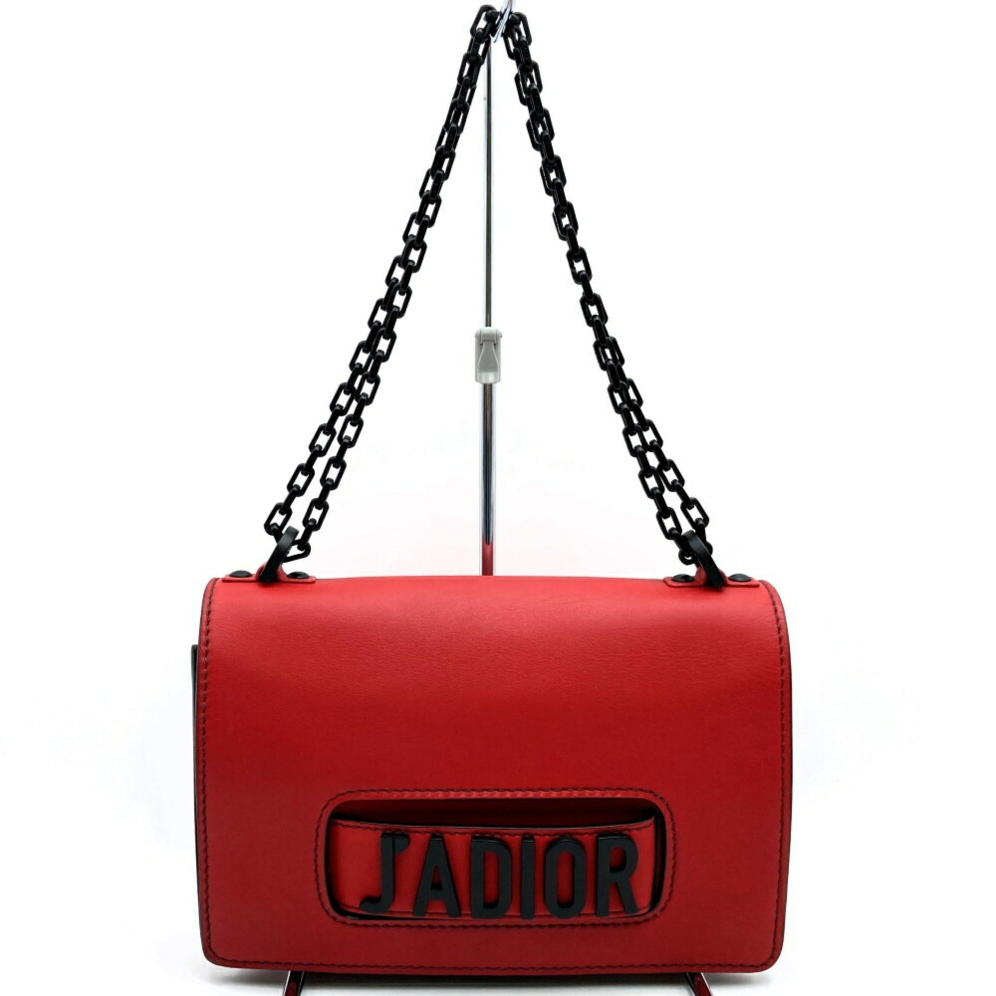 Christian Dior Red Color Leather Shoulder Bag (Pre-Owned)