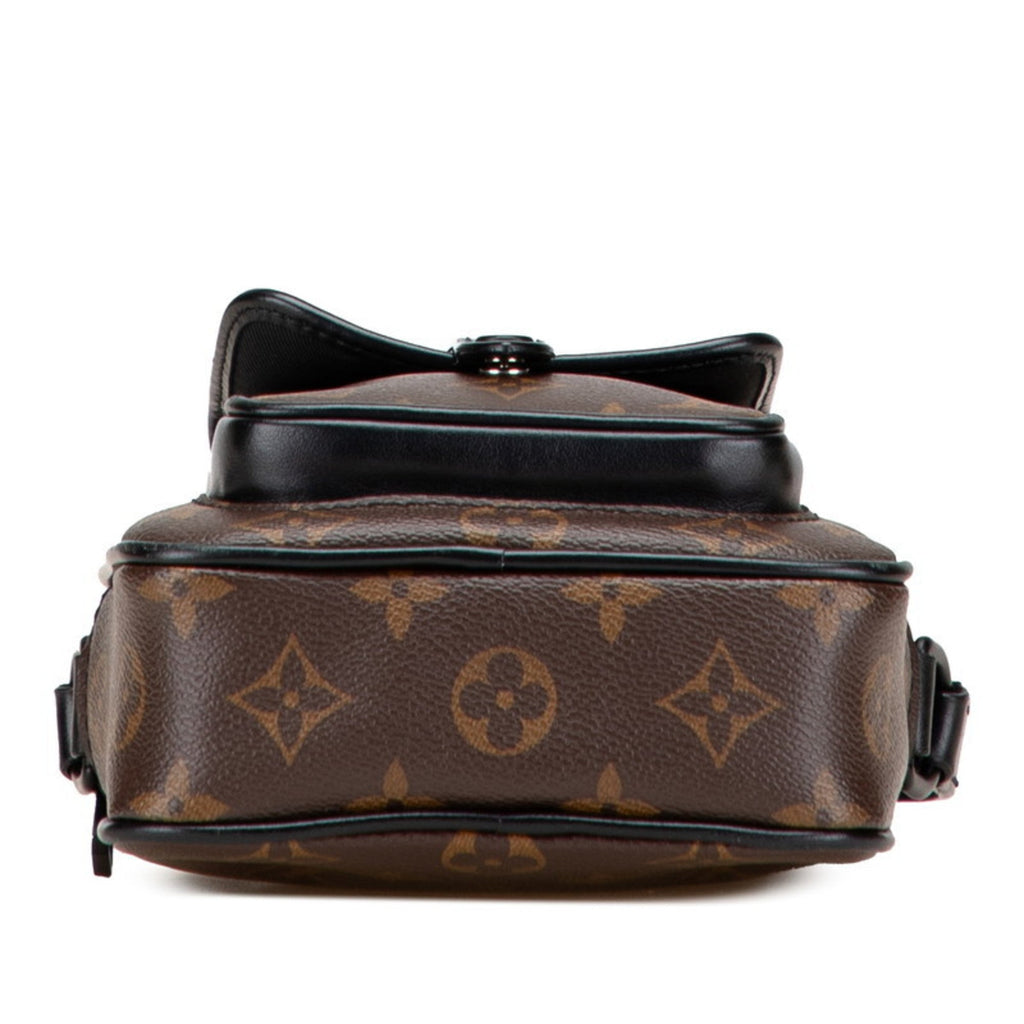 Louis Vuitton Monogram Macassar Black Brown Pvc Leather Shoulder Bag