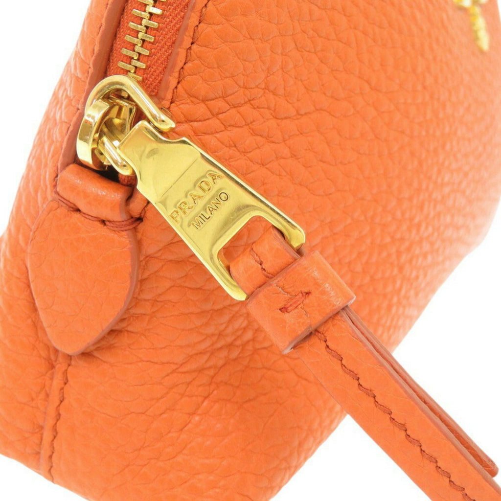 Prada Orange Leather Pouch