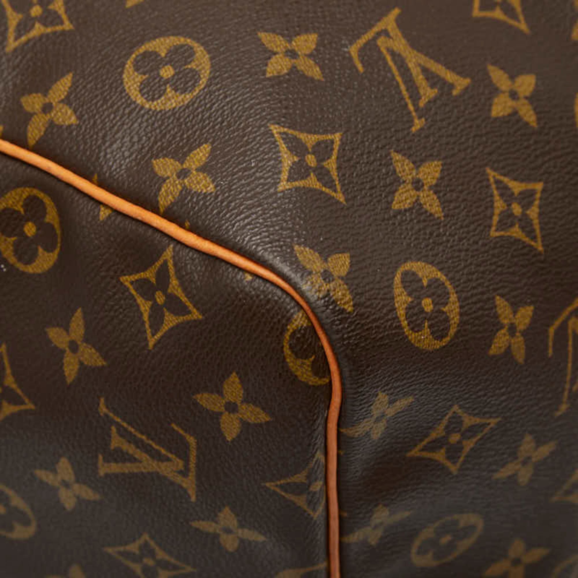Louis Vuitton Brown Pvc Leather Boston Bag
