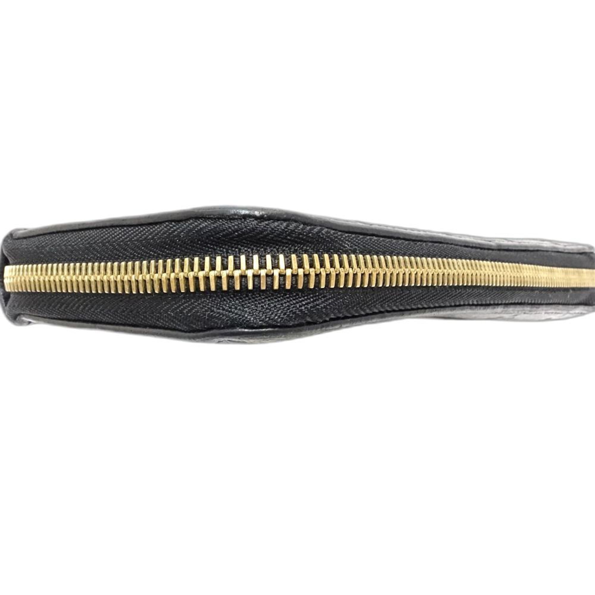 Louis Vuitton Black Leather Long Wallet