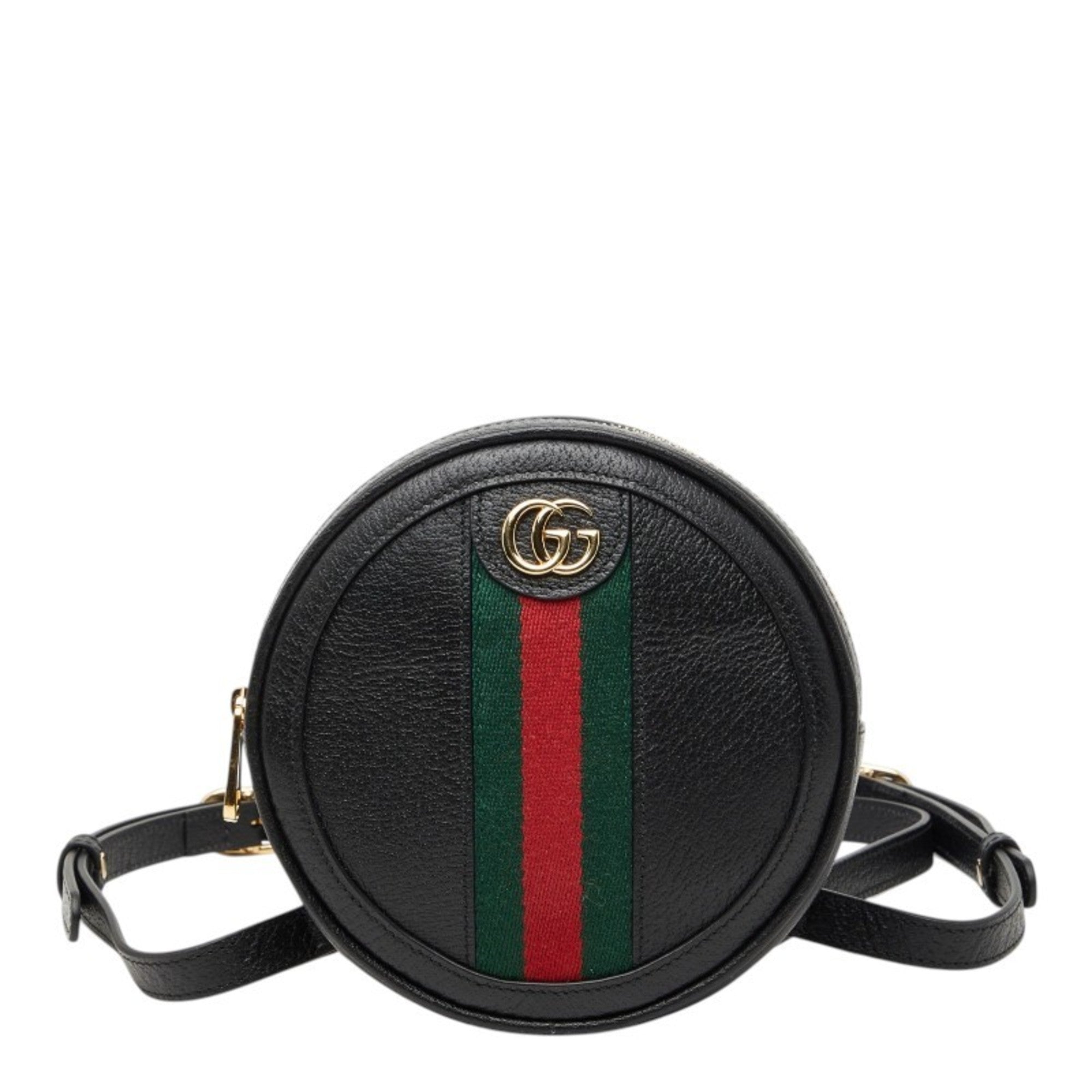 Gucci Black Multi-Color Leather Canvas Backpack (Pre-Owned)