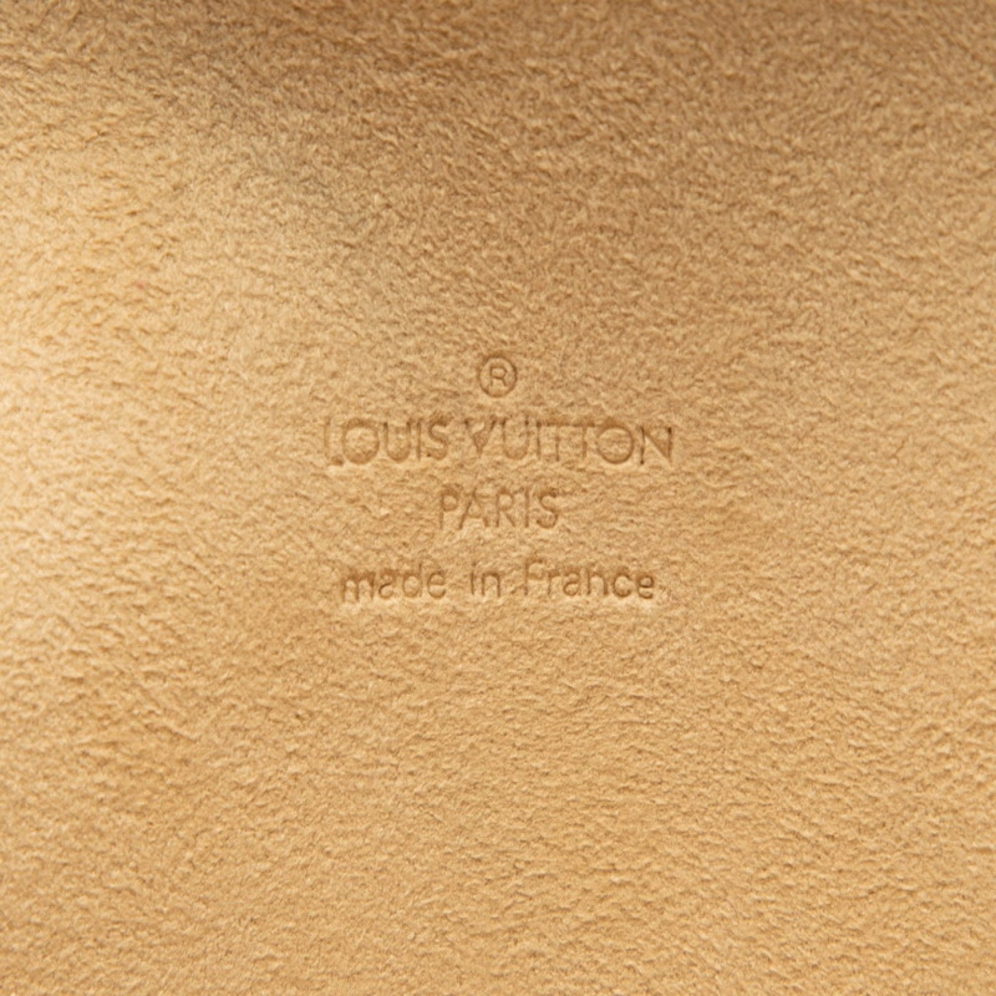 Louis Vuitton Brown Pvc Leather Pochette Sling Bag