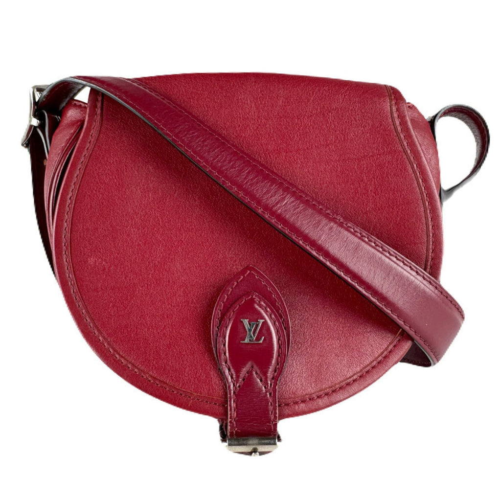 Louis Vuitton Dark Red Leather Shoulder Bag