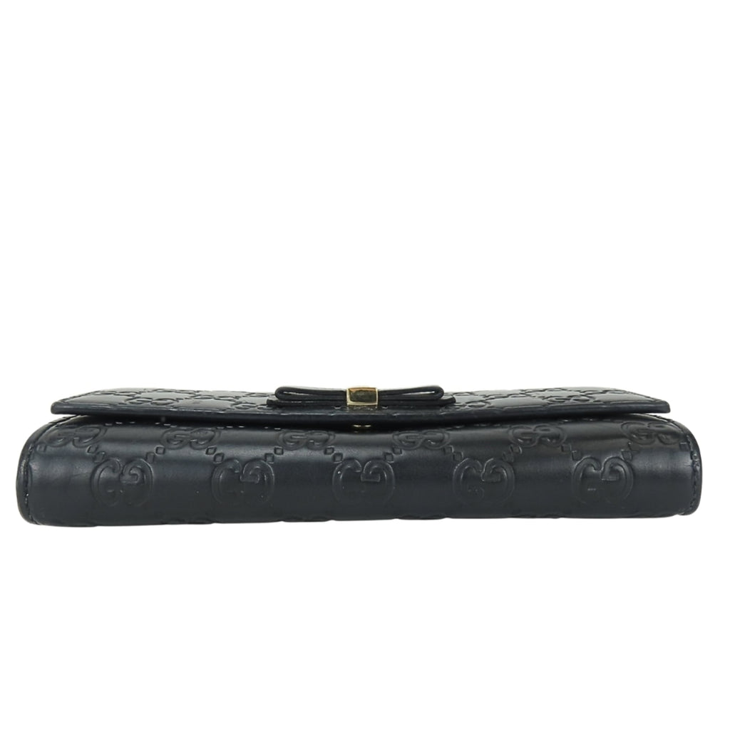 Gucci Black Gg Leather Wallet (Bi-Fold) (Pre-Owned)