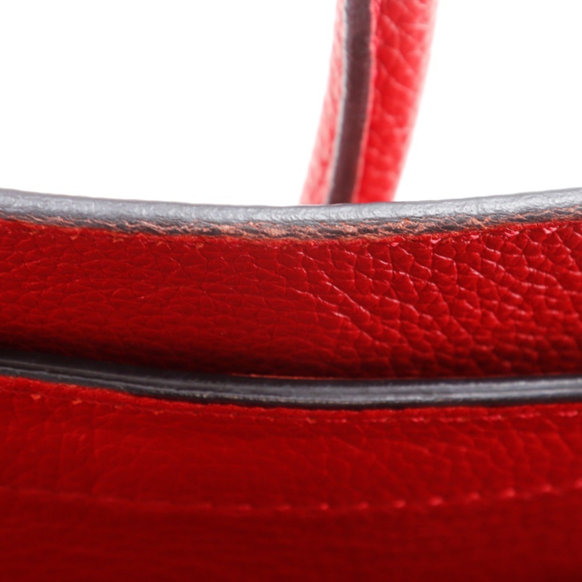 Celine Red Color Leather Handbag