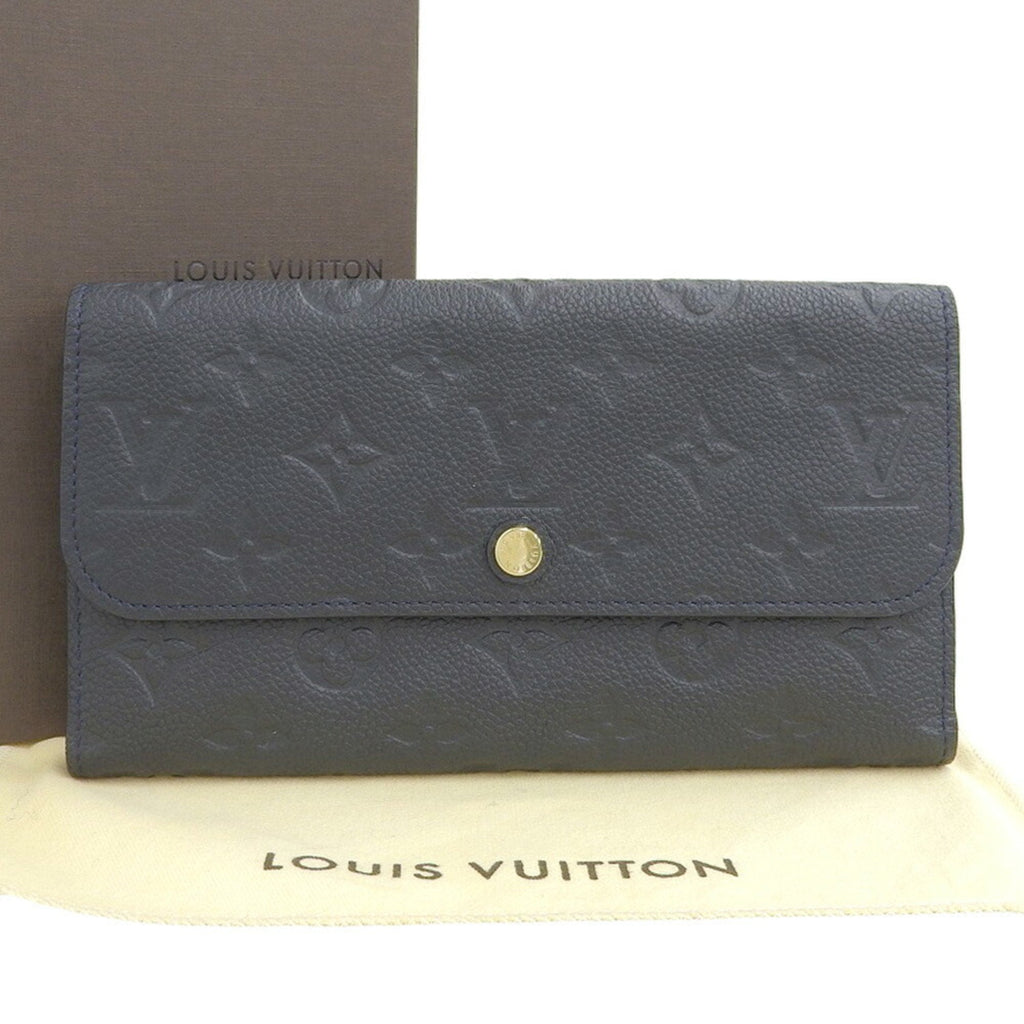 Louis Vuitton Infini Navy Monogram Empreinte Long Wallet (Tri-Fold)