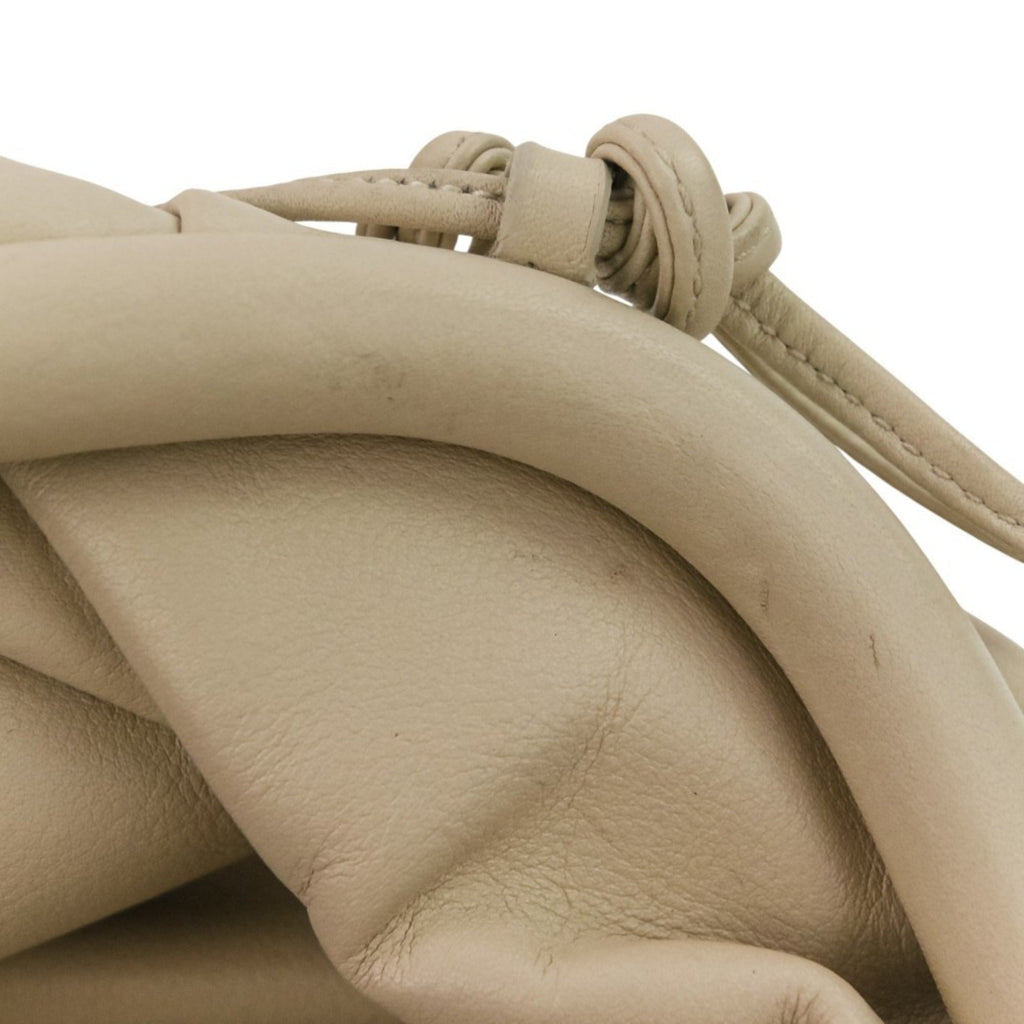 Bottega Veneta Ivory Leather Shoulder Bag