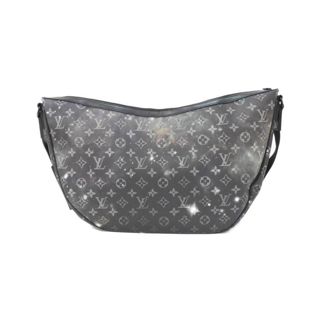 Louis Vuitton Black Silver Coated Canvas Shoulder Bag