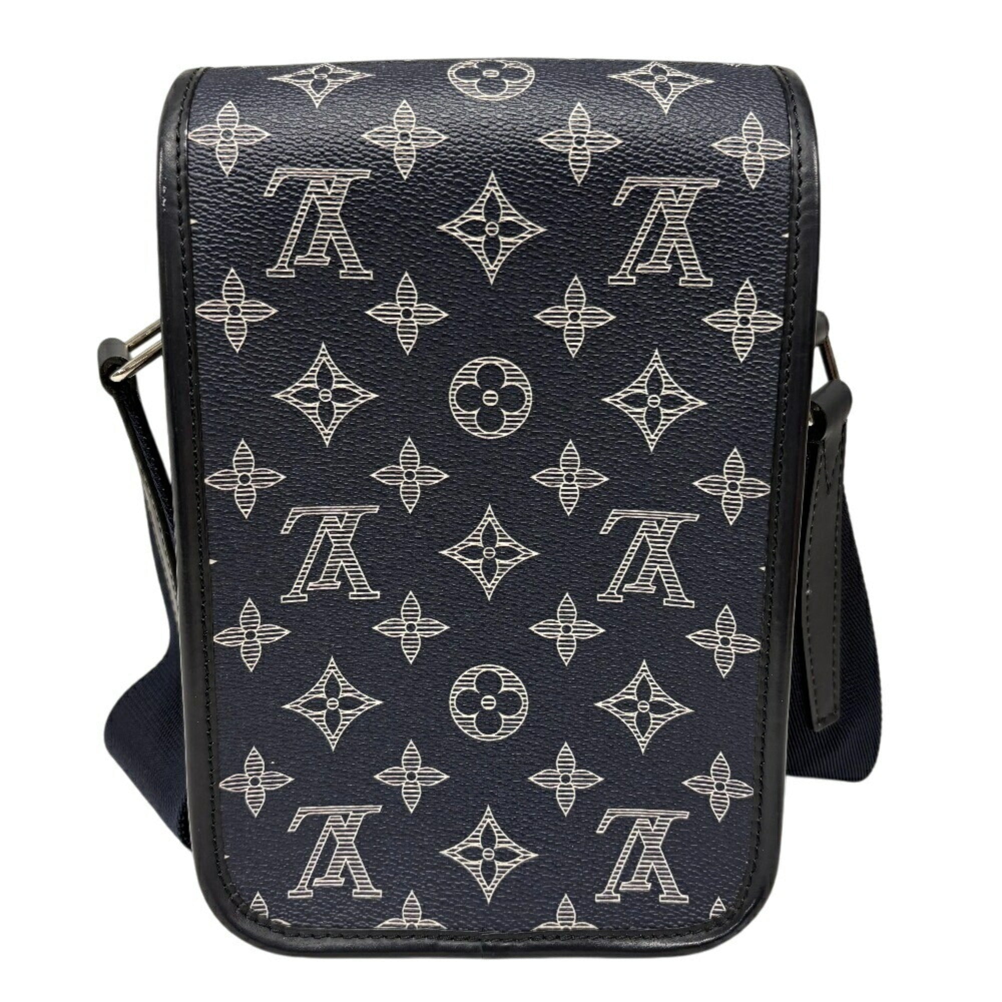 Louis Vuitton Navy Leather Shoulder Bag