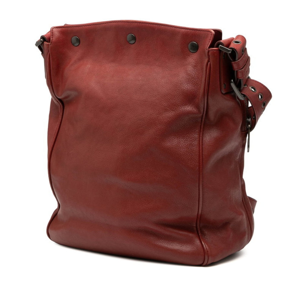 Bottega Veneta Red Color Leather Shoulder Bag