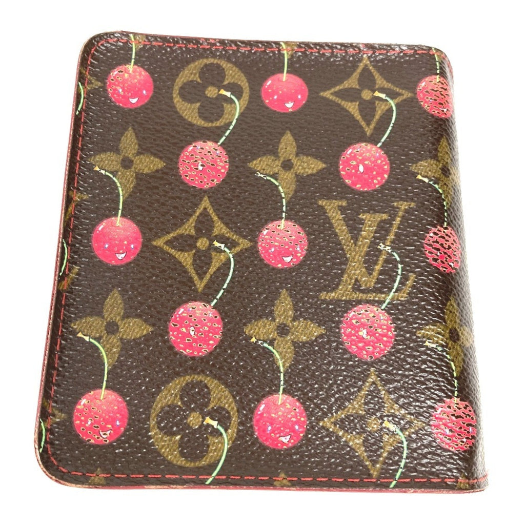 Louis Vuitton Brown Red Color Monogram Canvas Wallet