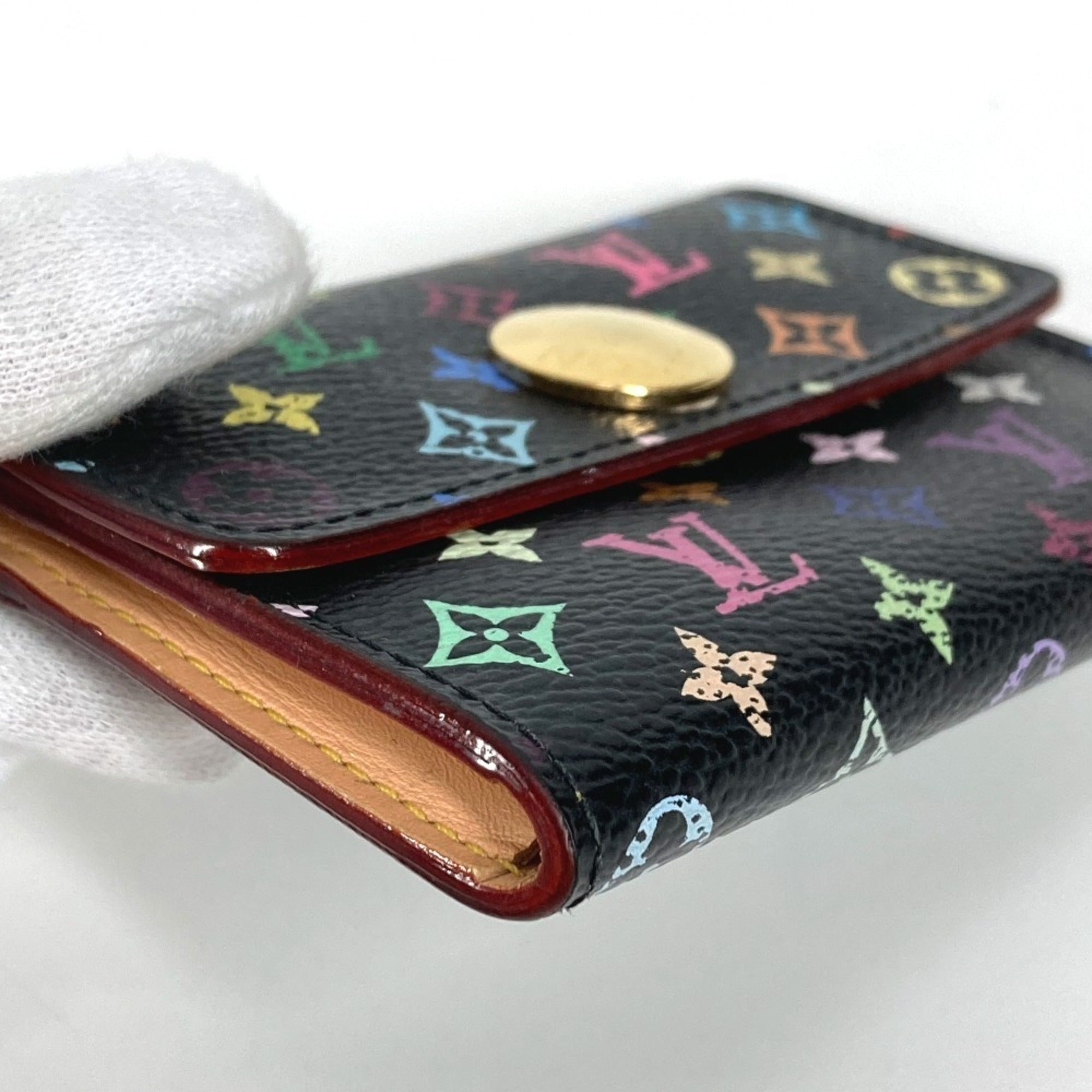 Louis Vuitton Black Noir Monogram Multicolore Coin Purse/Coin Case