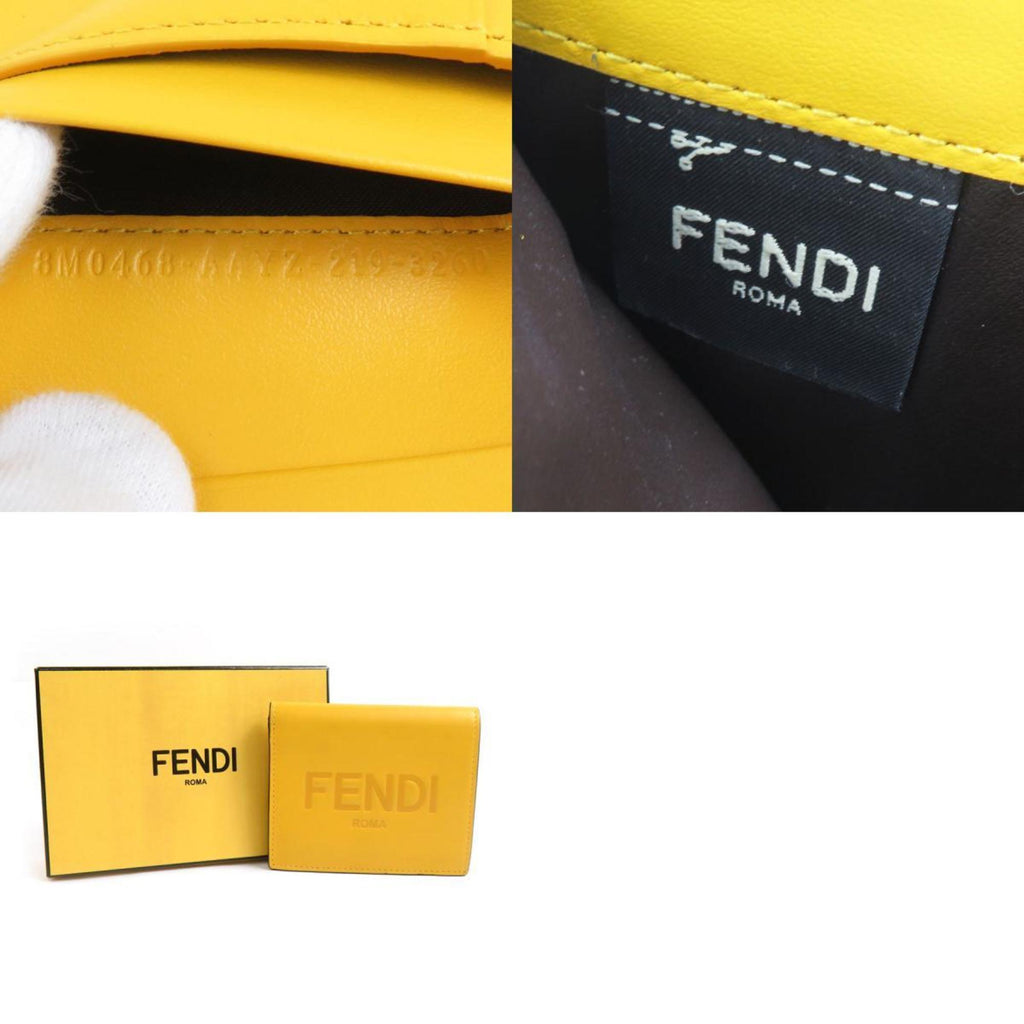 Fendi Yellow Leather Wallet (Bi-Fold)