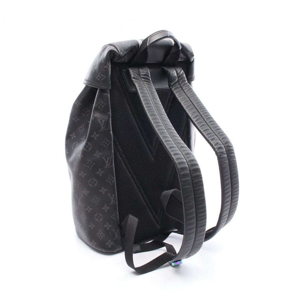 Louis Vuitton Black Coated Canvas Leather Backpack