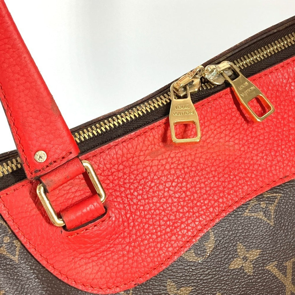 Louis Vuitton Brown Red Color Monogram Shoulder Bag