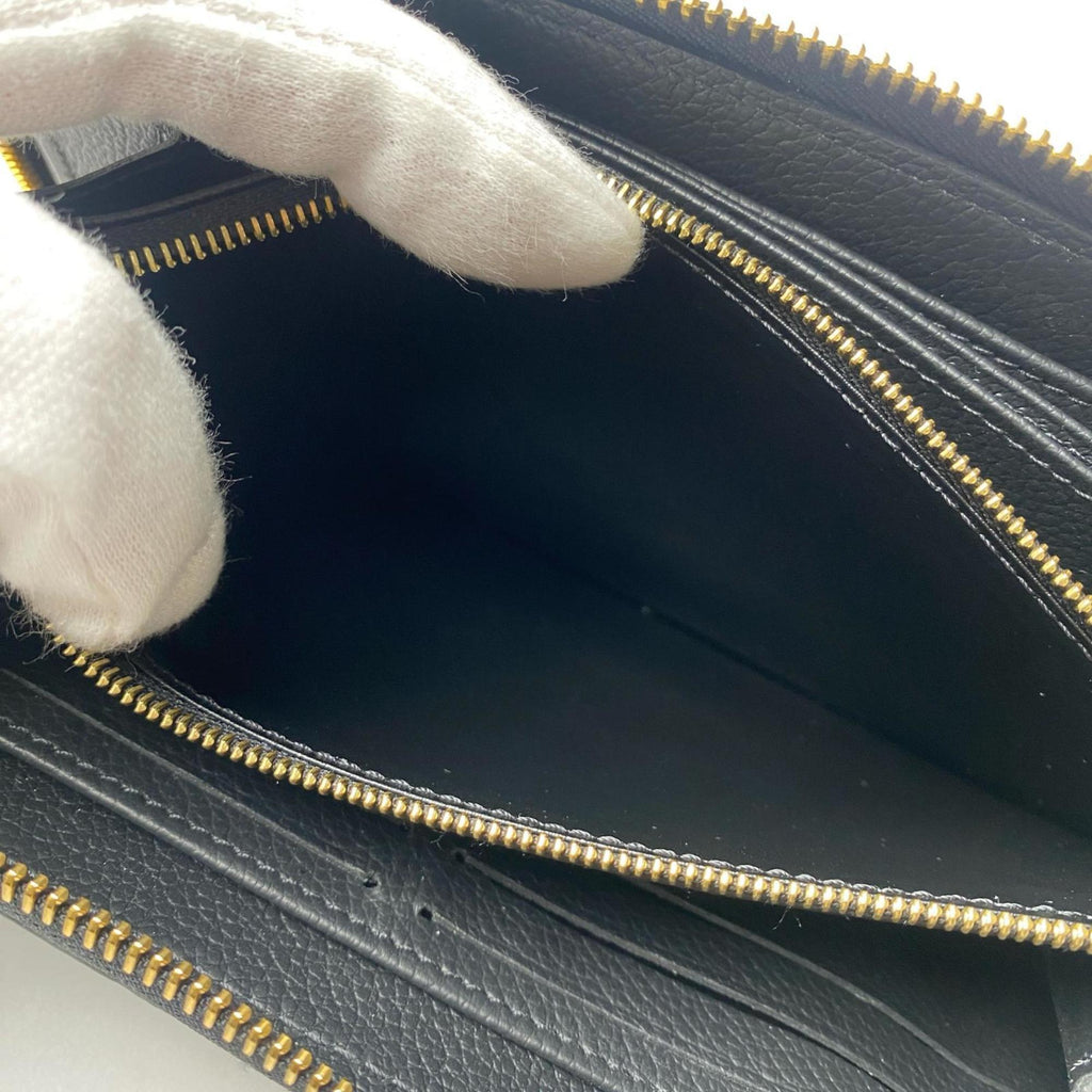 Louis Vuitton Black Leather Long Wallet