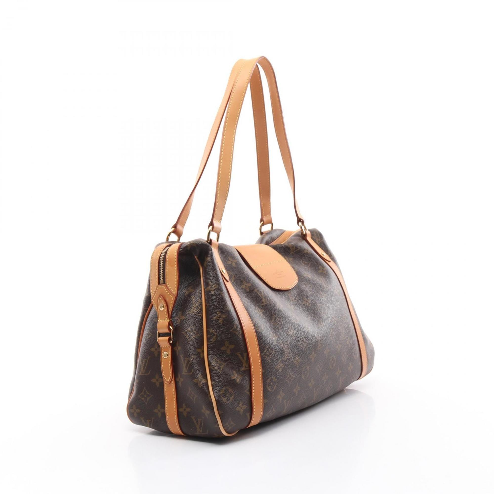 Louis Vuitton Brown Monogram Pvc Coated Canvas Leather Shoulder Bag