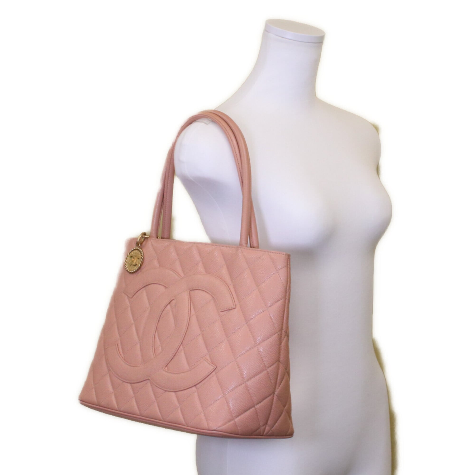 Chanel Pink Grained Calfskin Tote Bag