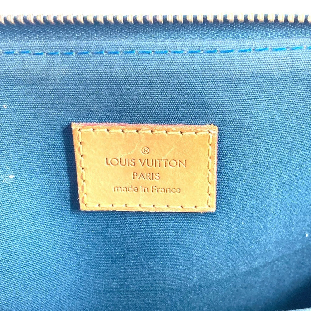 Louis Vuitton Blue Nuit Green Monogram Vernis Canvas Shoulder Bag Tote Bag