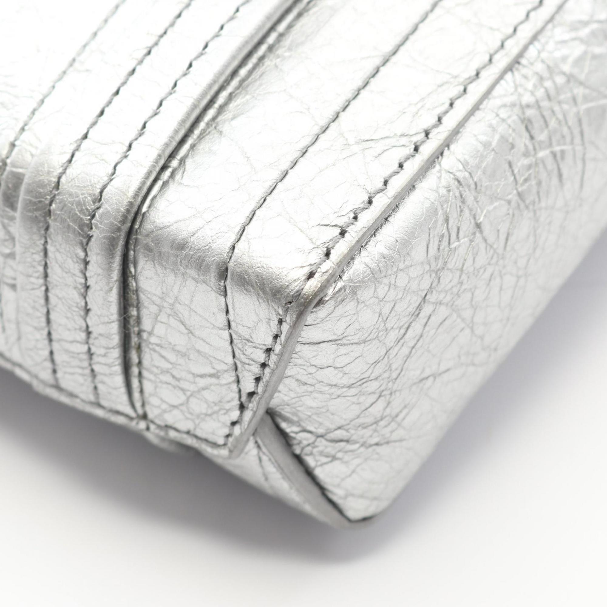 Balenciaga Silver Leather Shoulder