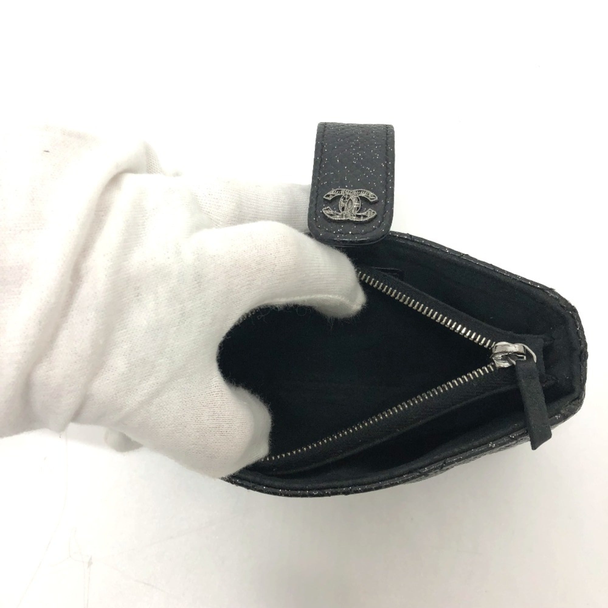 Chanel Black Leather Pouch