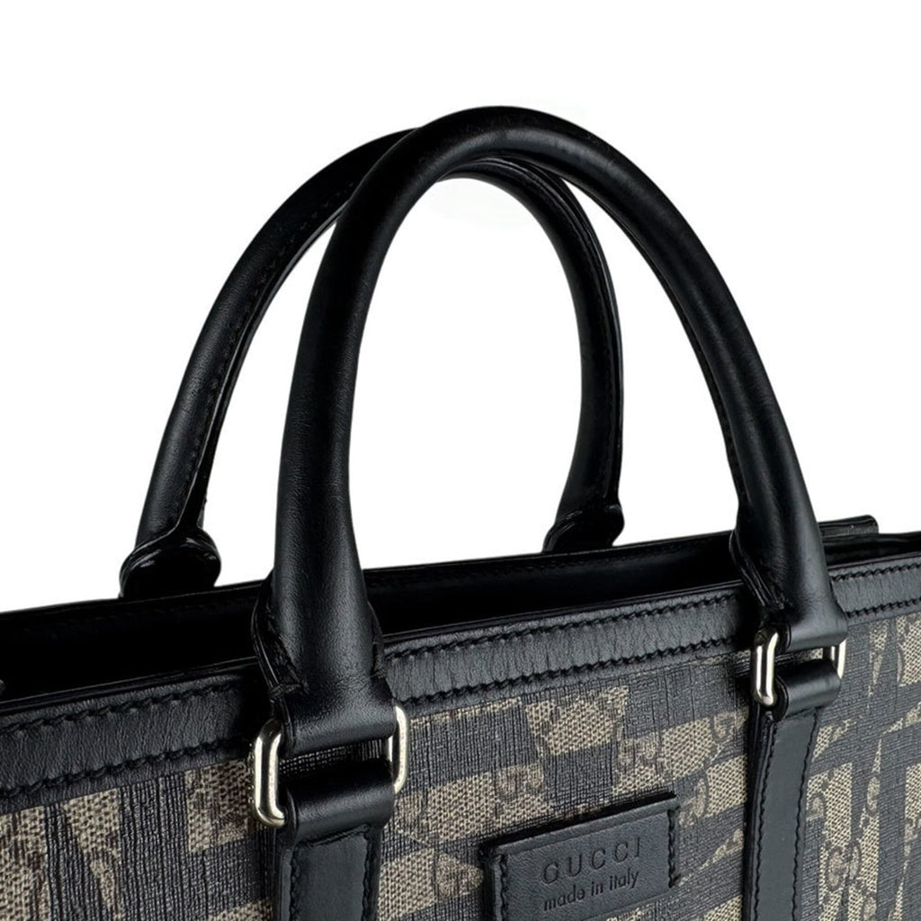 Gucci Black Brown Gg Supreme Handbag Shoulder Bag (Pre-Owned)