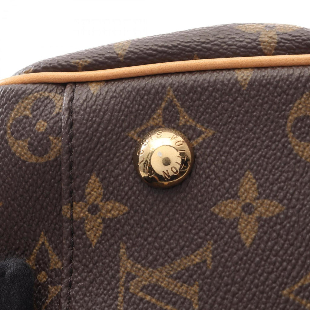 Louis Vuitton Brown Coated Canvas Leather Shoulder Bag