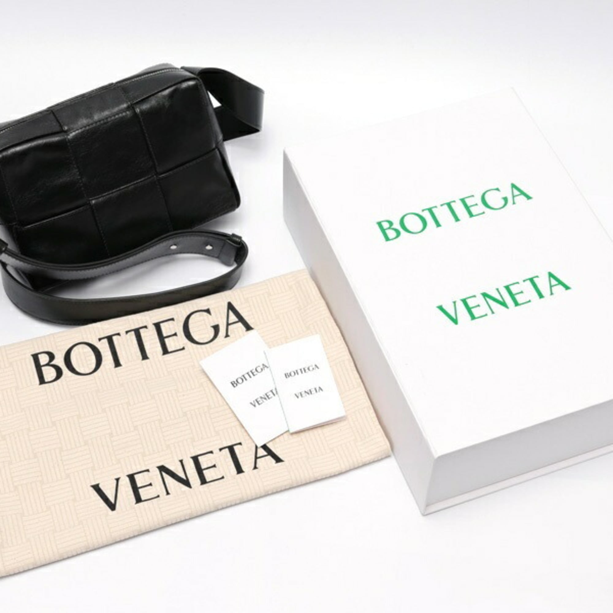 Bottega Veneta Dark Green Leather Shoulder Bag