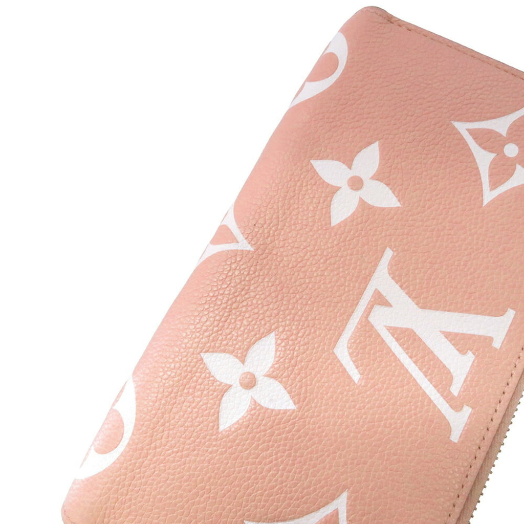 Louis Vuitton Monogram Empreinte Bicolor Cream Rose Monogram Empreinte Long Wallet