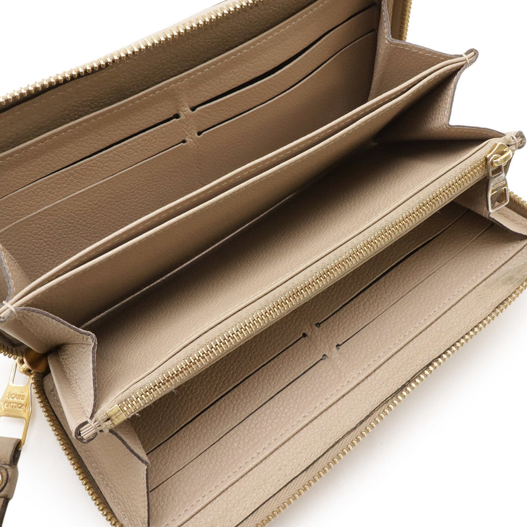 Louis Vuitton Beige Monogram Empreinte Leather Long Wallet